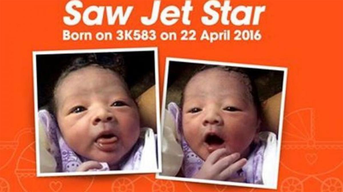 Woman gives birth on flight, names her baby after the airlines